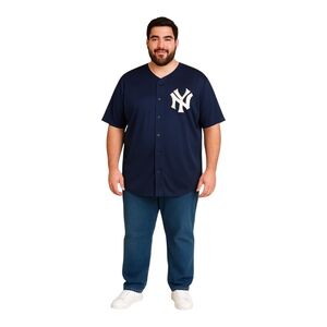 Vintage Russell Athletic New York Yankees MLB Mesh Jersey Navy Blue Men’s XXL